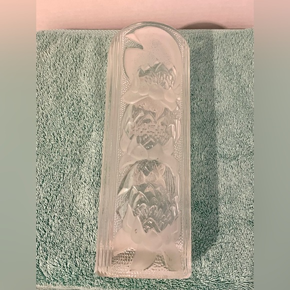 Bohemian Czech Sklo Union Hermanova Hut Art Glass Hand Pressed Vase with Flowers - Picture 9 of 15